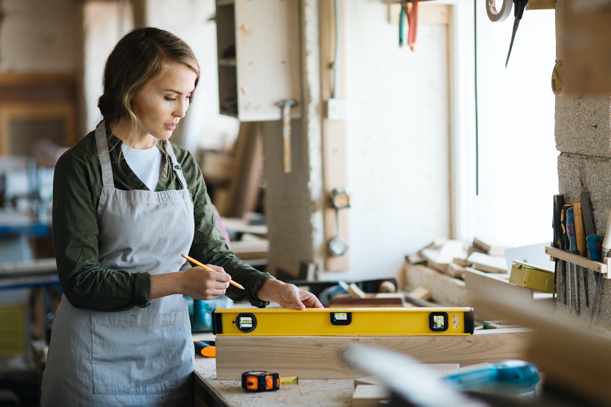 Female carpenter